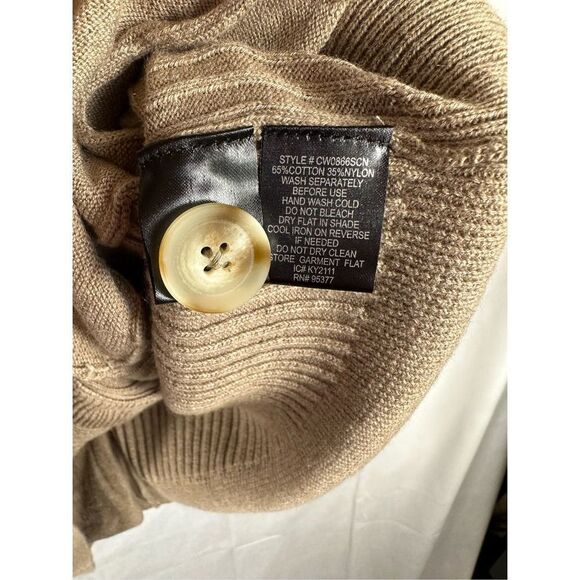 NWT Sanctuary Women’s Ribbed V-Neck Cardigan Sweater Heather Truffle M - Picture 6 of 10